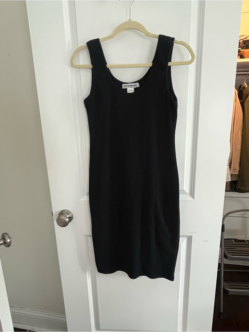 Cotton Emporium Black Tank Midi Dress